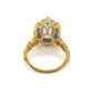 18K YG Stambolian 12ct Blue Chalcedony & .69tcw Diamond Ring 10.2g Regard Jewelry Austin Texas
