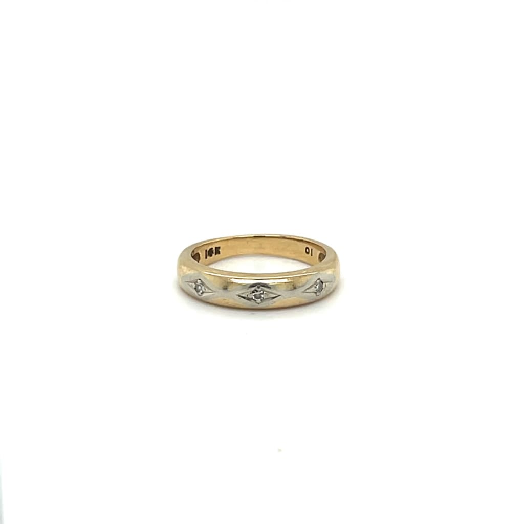 Estate 14k Gold Band with Diamonds at Regard Jewelry in