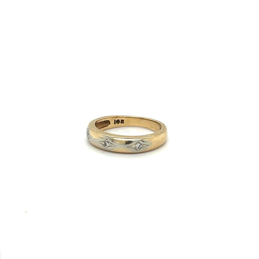 Estate 14k Gold Band with Diamonds at Regard Jewelry in