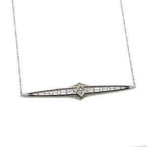 Estate Art Deco Diamond Necklace at Regard Jewelry in Austin