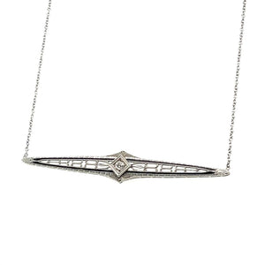 Estate Art Deco Diamond Necklace at Regard Jewelry in Austin