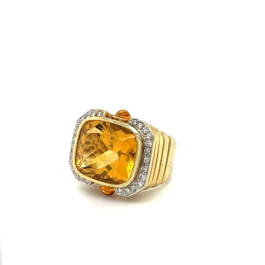 Citrine and Diamond Ring at Regard Jewelry in Austin Texas -