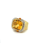 Load image into Gallery viewer, Citrine and Diamond Ring at Regard Jewelry in Austin Texas -
