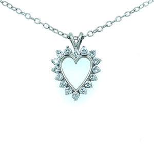 Estate Diamond Heart Pendant at Regard Jewelry in Austin