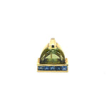 Load image into Gallery viewer, Green Tourmaline and Blue Sapphire Pin at Regard Jewelry in
