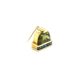 Load image into Gallery viewer, Green Tourmaline and Blue Sapphire Pin at Regard Jewelry in
