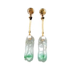 Estate Jade and Pearl Earrings at Regard Jewelry in Austin