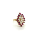Load image into Gallery viewer, Estate Ruby and Diamond Cluster Ring at Regard Jewelry in

