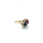 Load image into Gallery viewer, Ruby Sapphire and Diamond Ring 14k Yellow Gold at Regard
