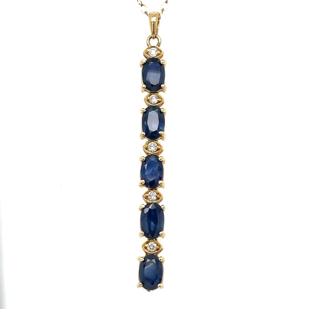 Estate Sapphire and Diamond Necklace at Regard Jewelry in