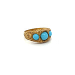 Load image into Gallery viewer, Estate Three Stone Turquoise Ring at Regard Jewelry in
