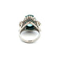 Platinum 12.36ct Oval Blue Zircon & .95tcw Baguette & RBC Diamond Ring 13.3g Regard Jewelry Austin Texas