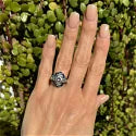 Platinum 1.01ct Diamond, 1.56tcw Sapphire & 1.30tcw Baguette ring Regard Jewelry Austin, Texas