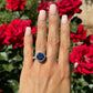 18K WG LUGANO 8.58ct Rnd Sapphire GIA, 1.75tcw RBC Diamond & 1.45tcw Sapphire Custom Ring 10.0g Regard Jewelry Austin Texas