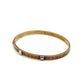 14K YG Art Deco .06tcw OEC Diamond & Syn. Sapphire Engraved Bangle Bracelet 11.8g Regard Jewelry Austin Texas