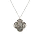 Platinum Brilliant Cut Pave Diamond Alhambra Style Pendant Necklace | Regard Jewelry Austin Jewelry