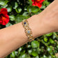 Edwardian 18K Yellow Gold Sapphire & Diamond Bracelet