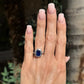 Platinum 3.37ct Rectangular Ceylon Sapphire GIA & .90tcw Baguette & OEC Diamond Ring Regard Jewelry Austin Texas
