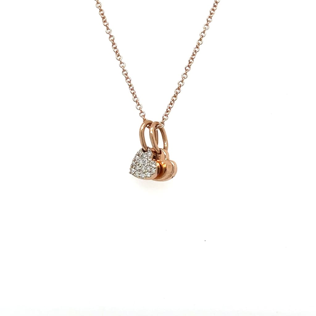 Gold Two Heart Pendant Necklace at Regard Jewelry in Austin
