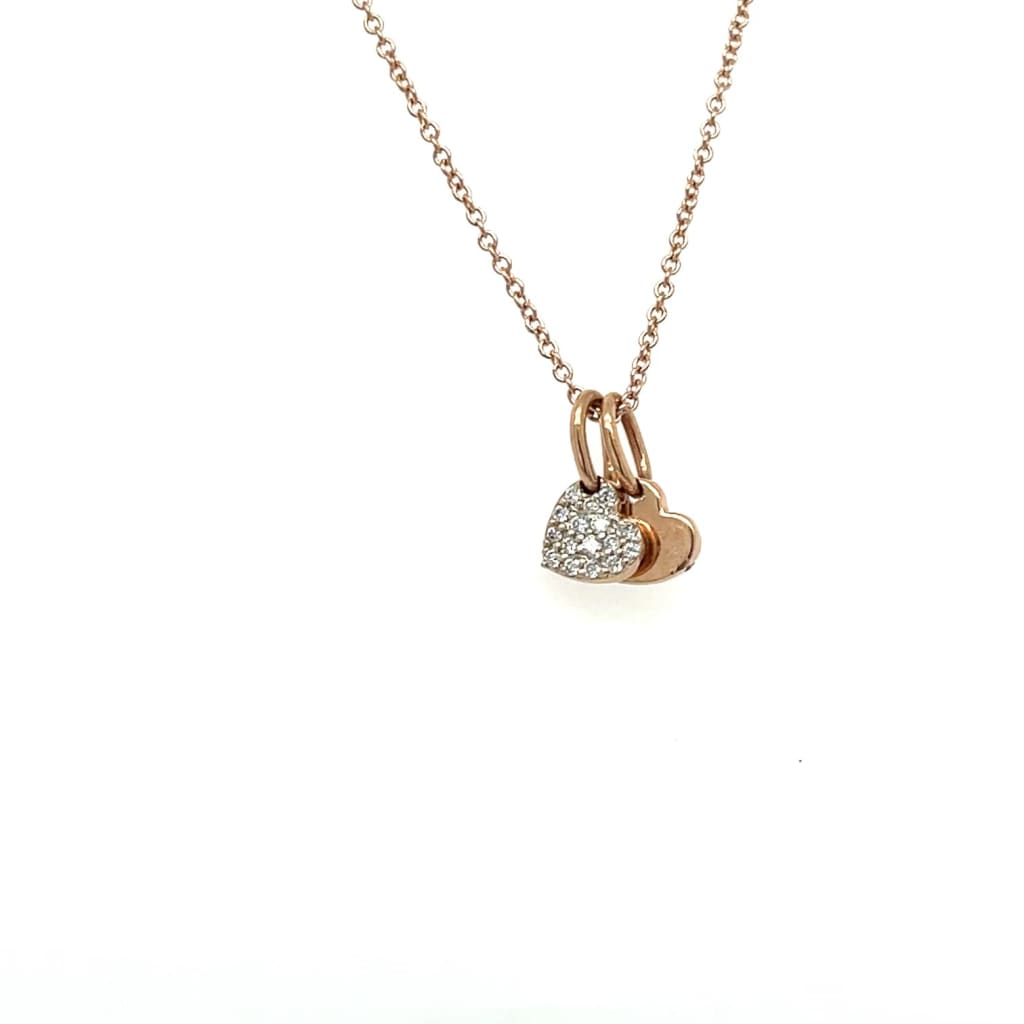 Gold Two Heart Pendant Necklace at Regard Jewelry in Austin