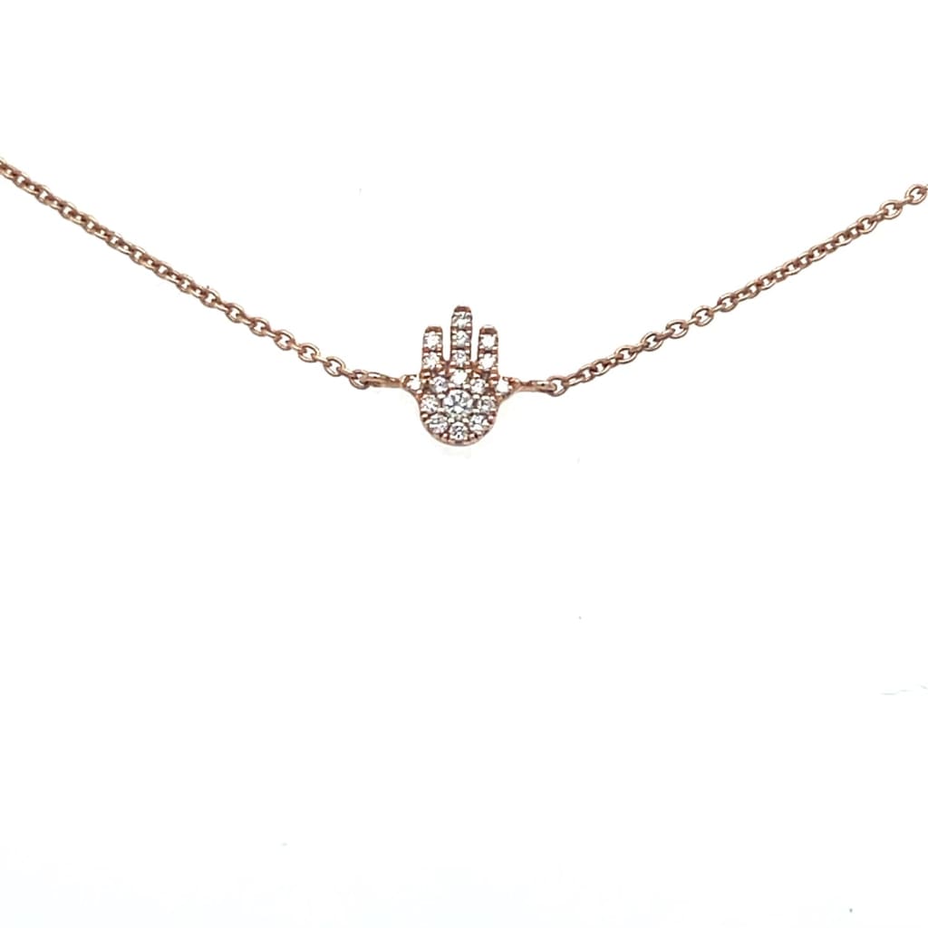 Hamsa Hand Diamond Bracelet 18k Rose Gold at Regard Jewelry