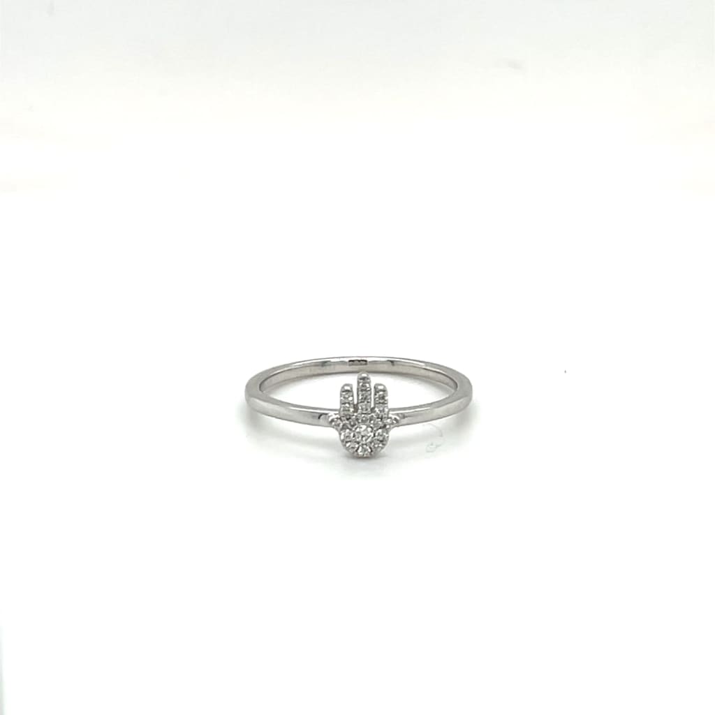 Hamsa Hand Diamond Ring at Regard Jewelry in Austin Texas -