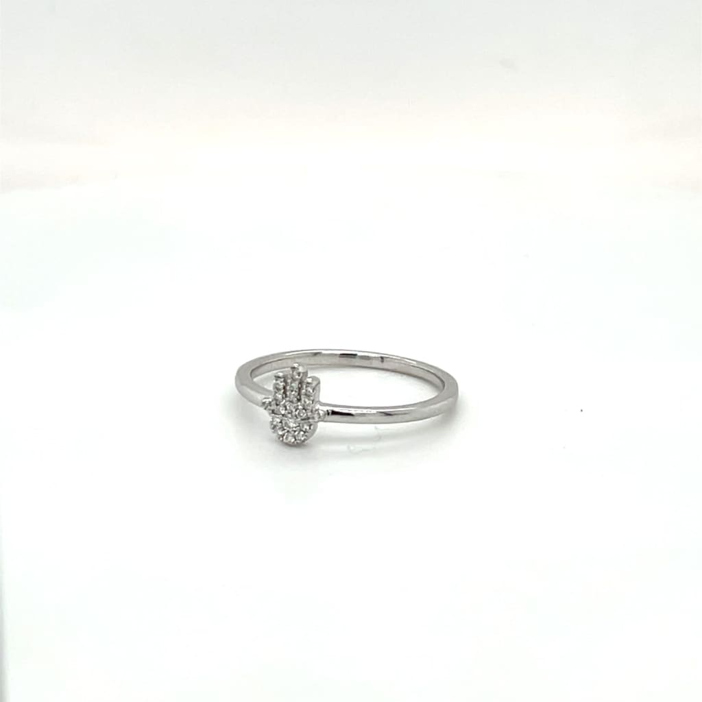 Hamsa Hand Diamond Ring at Regard Jewelry in Austin Texas -