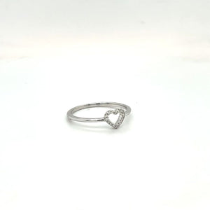 Heart Ring with Diamonds at Regard Jewelry in Austin Texas -