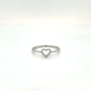 Heart Ring with Diamonds at Regard Jewelry in Austin Texas -