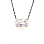 Load image into Gallery viewer, Kunzite Necklace 14K Rose Gold with Steel Chain at Regard

