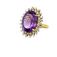 Oval Amethyst Ring With Diamonds