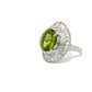 Oval Peridot Diamond - Gemstone ring