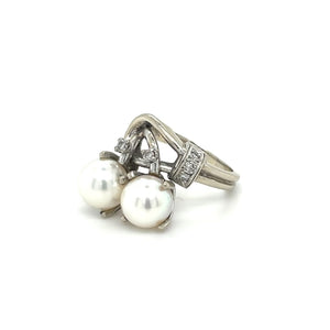 Pearl and Diamond Ring at Regard Jewelry in Austin Texas -