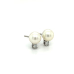 Load image into Gallery viewer, Pearl and Diamond White Gold Earrings at Regard Jewelry in
