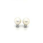 Load image into Gallery viewer, Pearl and Diamond White Gold Earrings at Regard Jewelry in
