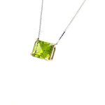Load image into Gallery viewer, Peridot Necklace 14k White Gold Chain at Regard Jewelry in
