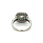 Load image into Gallery viewer, Platinum 1.08tcw Old Mine Cushion Diamond Emerald &amp; Diamond
