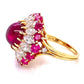 Platinum & 18K 4.91ct Ruby Cabochon BURMA NO HEAT GIA &