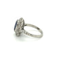 Platinum 4.04ct NO HEAT Cushion Sapphire &.60tcw Diamond