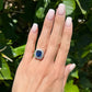 Platinum 4.04ct NO HEAT Cushion Sapphire &.60tcw Diamond