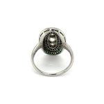 Load image into Gallery viewer, Platinum.41ct OEC Diamond Emerald &amp; Diamond Oval Shape Ring
