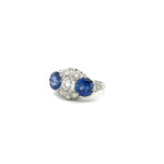 Load image into Gallery viewer, Platinum Art Deco Sapphire and Diamond Ring at Regard
