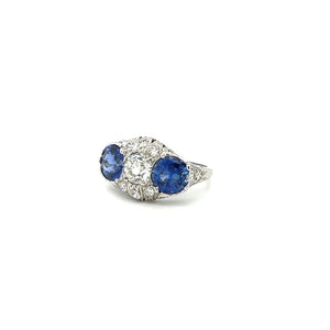 Platinum Art Deco Sapphire and Diamond Ring at Regard