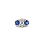 Load image into Gallery viewer, Platinum Art Deco Sapphire and Diamond Ring at Regard
