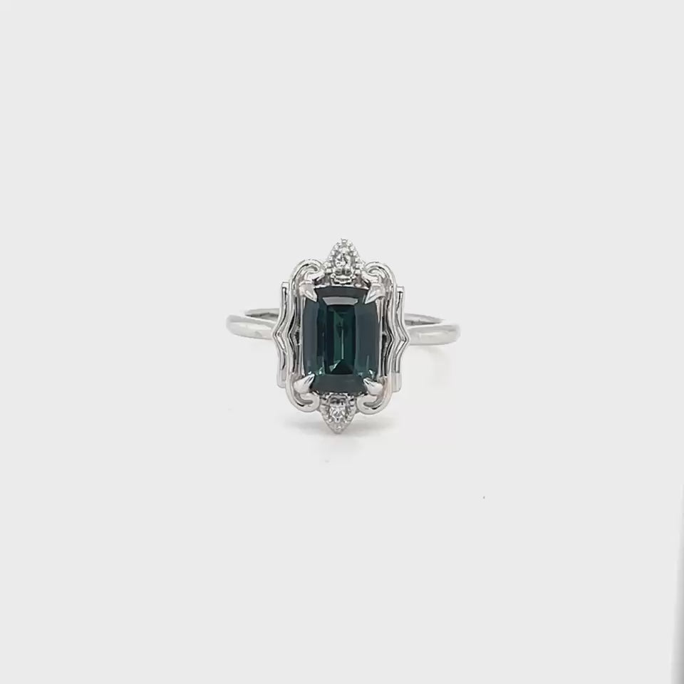 Ethiopian Sapphire and Diamond Ring Regard Jewelry Austin Texas