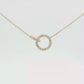 Diamond Interlocking Circle Charm Necklace in Yellow Gold Regard Jewelry Austen Texas