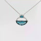 White Gold Blue Topaz Open Circle Pendant Necklace Regard Jewelry Austen Texas