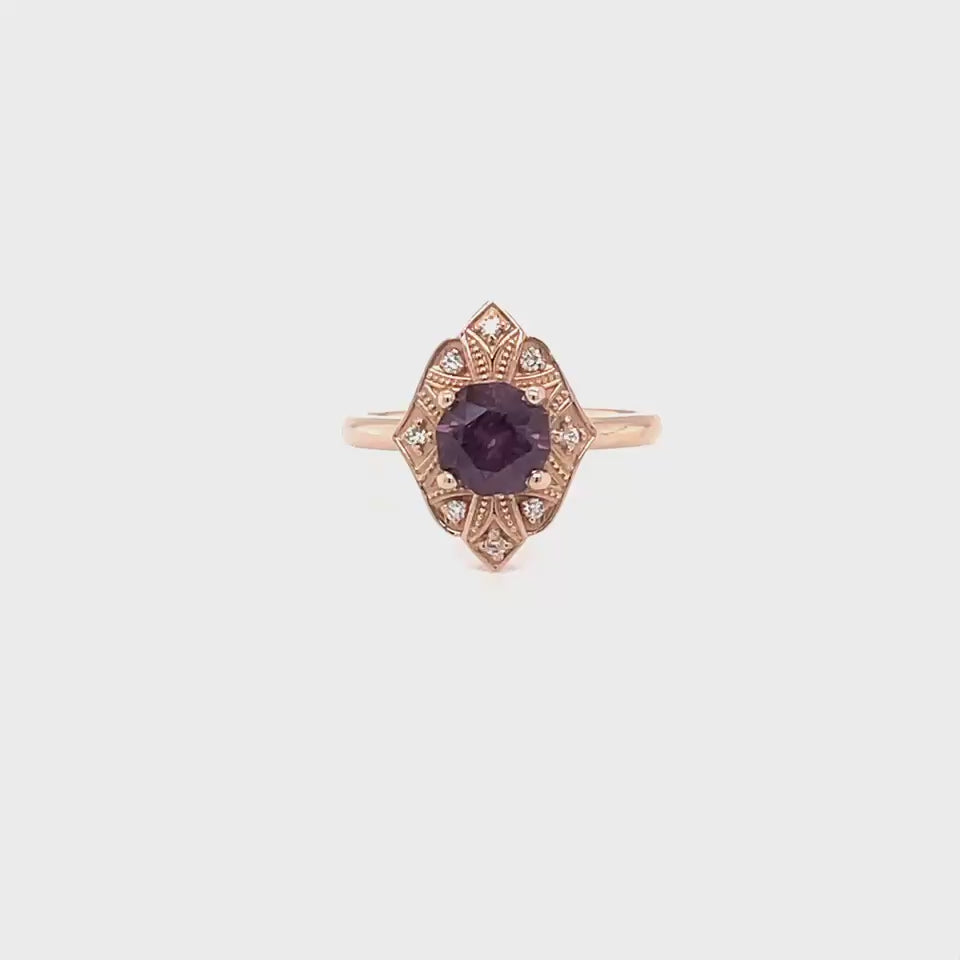 1.76 ct Purple Spinel 14k Ring with Accent Diamonds Regard Jewelry Austin Texas
