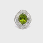 Load and play video in Gallery viewer, Oval Peridot Diamond
