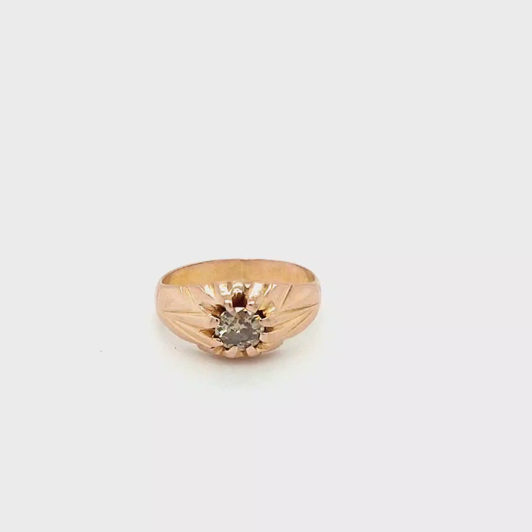 Rose Gold With A Diamond Ring